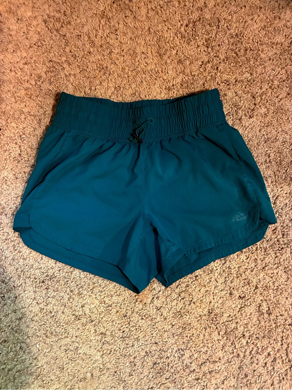 adidas Women's Teal Athletic Shorts with Elastic Waist